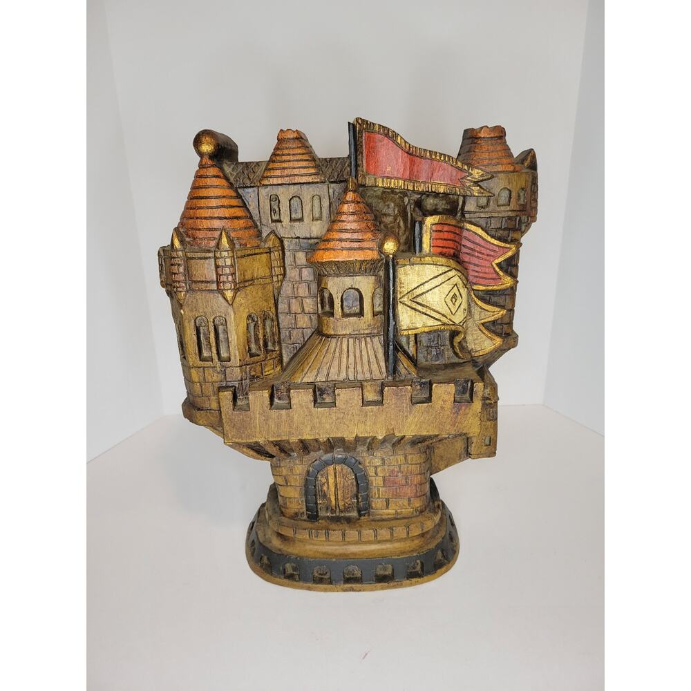 1970's Vanguard Studios Rook Chess Piece Carving